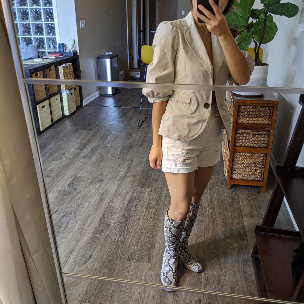 Bcbg khaki grey vest jacket